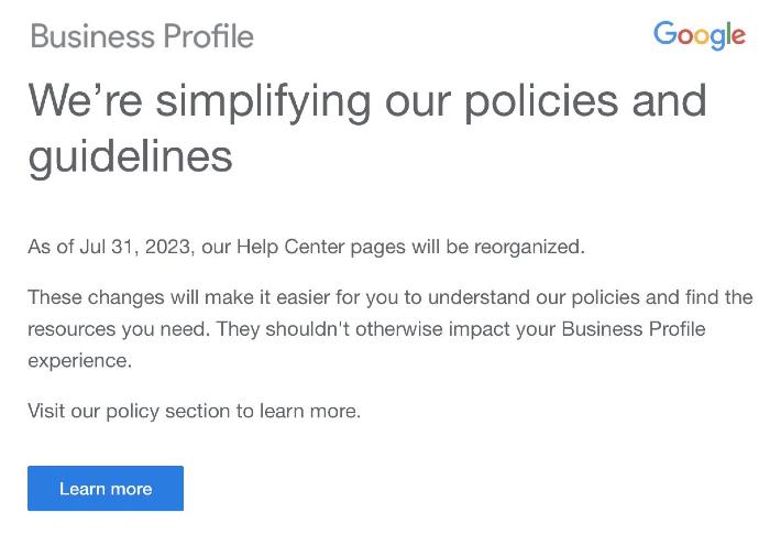 business profile policies guidelines